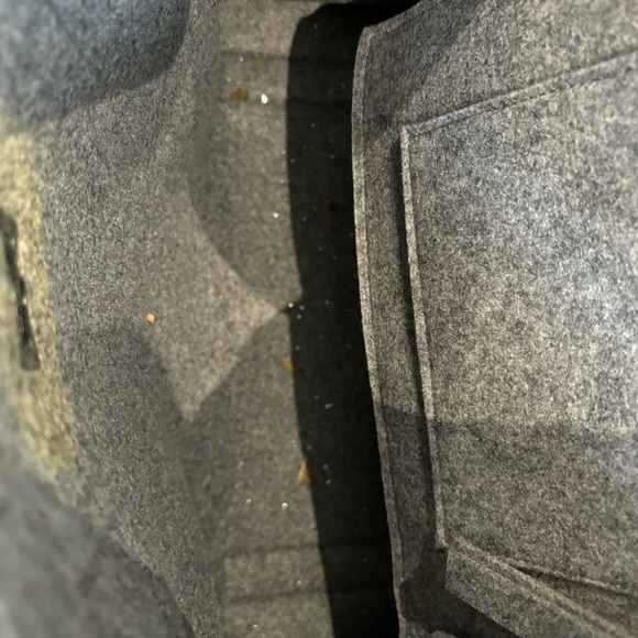 HANDBAG CROSSBODY Made of Felt with A Metal Clasp Birkin Style No Brand NWOT - Picture 4 of 11